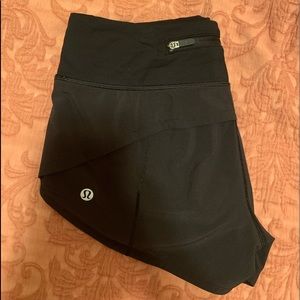 Lululemon 2.5inch length black shorts